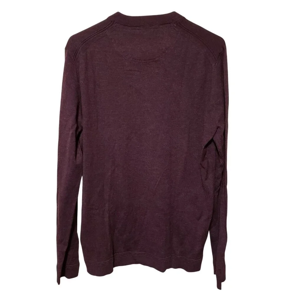Ted Baker Mens Purple V-Neck Sweater wool silk‎ cashmere Size 5